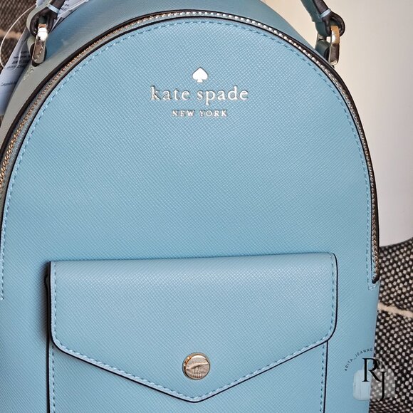 #10 Kate Spade Schuyler Mini Backpack and Wristlet – Smoky Blue - Picture 9 of 16